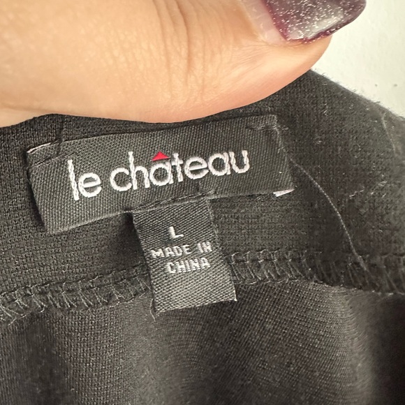 Le Chateau Black One-Shoulder Dress - Picture 2 of 3